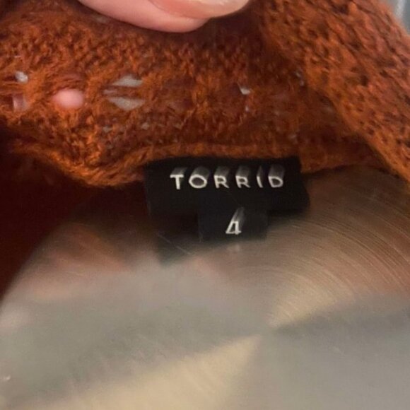 Torrid size 4 knit orange sweater - Picture 3 of 4